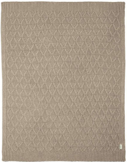 Mamas & Papas Одеяло Детски пелени за пелени Плетено Бежов 70x90см.
