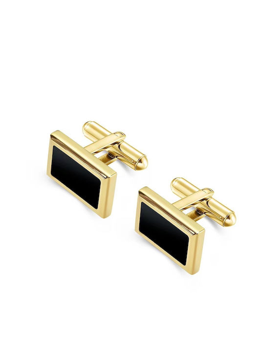 Oxzen Cufflinks of Steel Gold