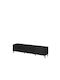 TV Stand Wooden Black Velvet-Black Metal L186xW40xH48cm