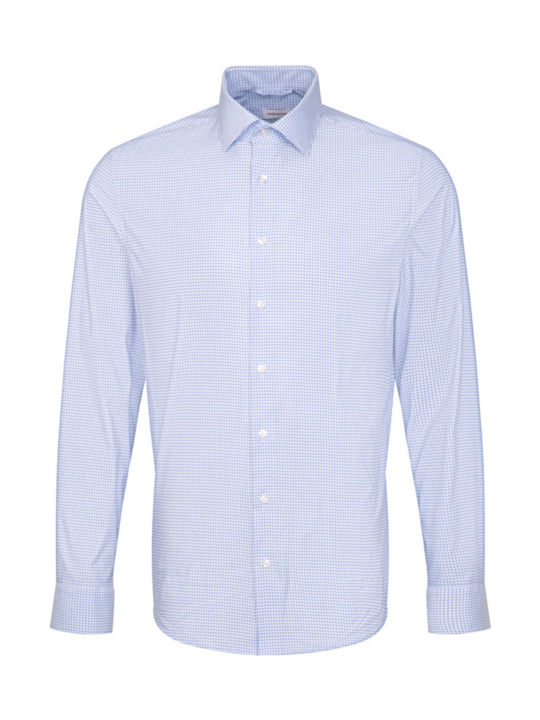 Seidensticker Men's Shirt Long Sleeve Blue.