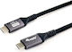 Equip Braided USB 4 Video Cable USB-C Male - USB-C 240W PD Black 1.2m 128381