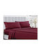 MayHome Kissenbezug-Set mit Umschlagumschlag Burgundisch 50x70cm.
