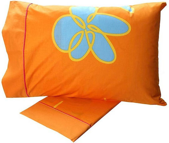 Sunshine Sheet Sets Queen 220x260cm. Cotton Feelings Printed Orange 4pcs