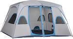 Outsunny Camping Tent Gray for 8 People 400x275x210cm