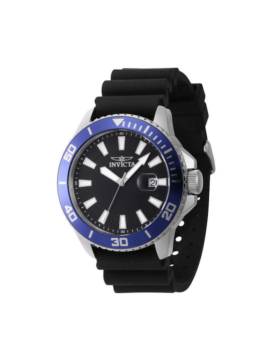 Invicta Herrenuhr 45mm Batterie mit Schwarz Metallarmband