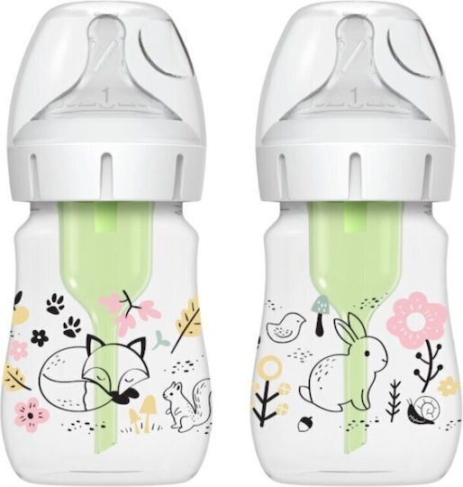 Dr. Brown's Plastic Anti-colic Baby Bottle with Silicone Teat for 0+ Months 150ml 2 Pieces