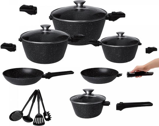 Cheffinger Kochgeschirr-Set aus Aluminium 14 Teile Cheffinger Kochgeschirr-Set aus Aluminium 14 Teile
