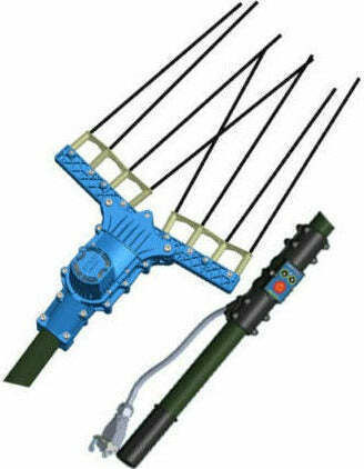 Spacesonic Olive Harvester Battery 750W Type Rake with Rod 1m and Weight 2.3kg (with battery, trolley and charger)