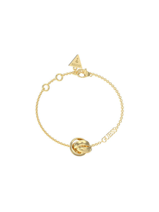 Guess Armband Kette mit Design mit Steinen aus Stahl Vergoldet mit Zirkonia