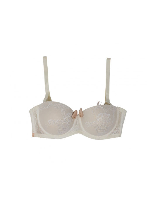 Miss Rosy Balconette Balconette Bra with Light Padding Underwire Ivory Coast