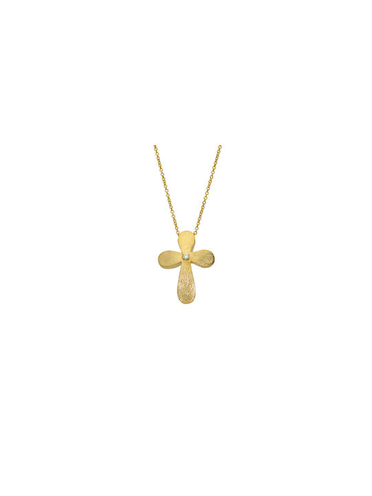 Dimiourgiko Vildiridis Damen Gold Kreuz 14K