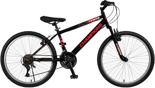 Champions Tempo 24" Kids Mountain Bike Black