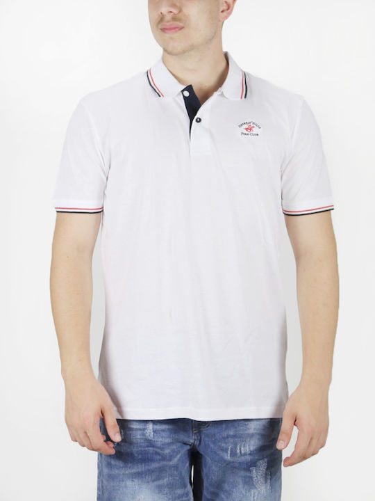 Beverly Hills Polo Club Herren Kurzarmshirt Polo White