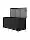 Outsunny Μπαούλο Αποθήκευσης Εξωτερικού Χώρου Rattan 330lt Μαύρο Μ121xΠ57xΥ67εκ.