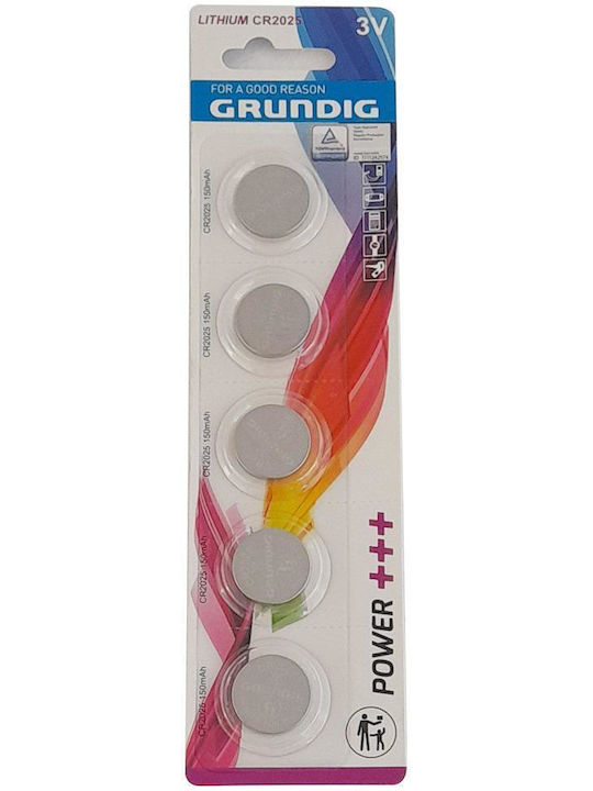 Grundig Lithium Watch Battery CR2025 3V 3pcs