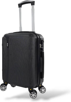 Playbags Cabin Travel Suitcase Hard Black with 4 Wheels Height 52cm.
