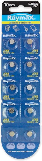 Raymax Алкални Батерии За часовници LR66 1.5V 10бр