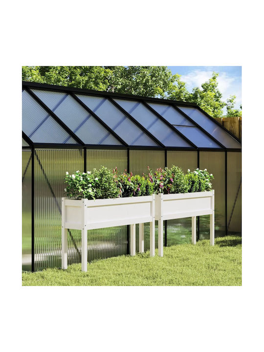 vidaXL Planter Box Set 2buc în Culoare Alb 837567