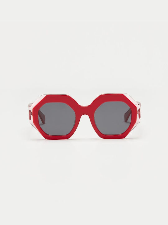 Cosselie Craig Unisex Sunglasses with Red Horn-...