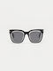 Cosselie Aniak Unisex Sunglasses with Black Horn-Rimmed Frame and Gray Lenses
