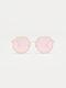 Cosselie Ghent Women's Sunglasses with Rose Gold Metallic Frame and Pink Lens