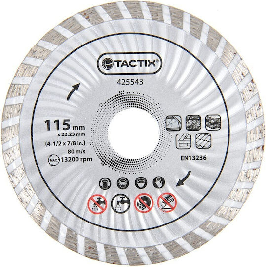 Tactix Δίσκος Κοπής Δομικών Υλικών 230mm