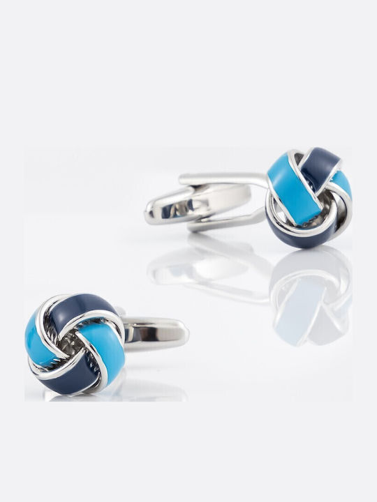 Erika Cufflinks Knots Blue