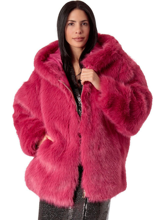 Silia D Women's Short Fur Fuchsia