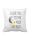 VOUR Μαξιλάρι Καναπέ Love You To The Moon And Back Πολυεστέρας 40x40εκ.