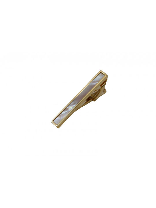 Erika Tie Clip Gold/Pearl