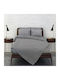 Kipper Чаршаф King Size с Ластик 180x200+32см. Сив