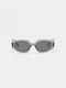 Cosselie Quebec Unisex Sunglasses with Gray Horn-Rimmed Frame and Gray Lenses