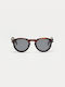 Cosselie Oslo Unisex Sunglasses With Brown Tartaruga Horn-Rimmed Frame And Gray Lens