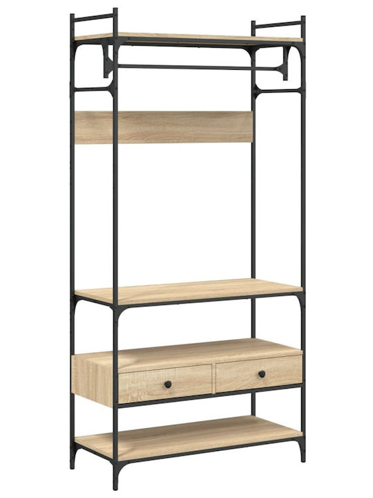vidaXL Гардеробна стойка Кафяв 89x39x184.5см