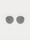 Cosselie Bessie Women's Sunglasses with White Horn-Rimmed Frame and Gray Lenses