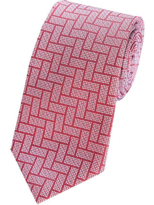 Epic Ties Men's Tie Silk Printed in Red Color