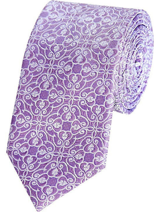 Epic Ties 0393 Herren Krawatte Seide Gedruckt in Lila Farbe