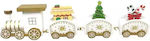 Christmas Wooden Figure Train Decorative