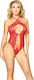 Sunspice Lingerie Секси Боди Червен