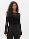 Only Damen Langarm Pullover Black