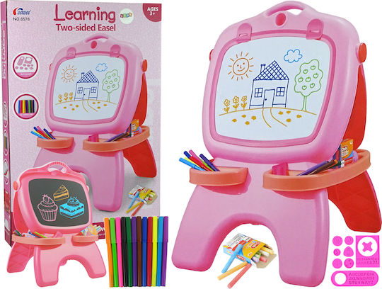 Lean Toys Πίνακας Μαρκαδόρου / Μαυροπίνακας Διπλής Όψης Επιδαπέδιος