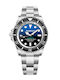 Bobroff Men's Watch 42mm Battery with Silver Metal Bracelet