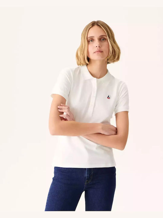 Just Over The Top Women's Polo Shirt Short Sleeve BLANC
