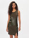 Only Mini Dress Leather Green