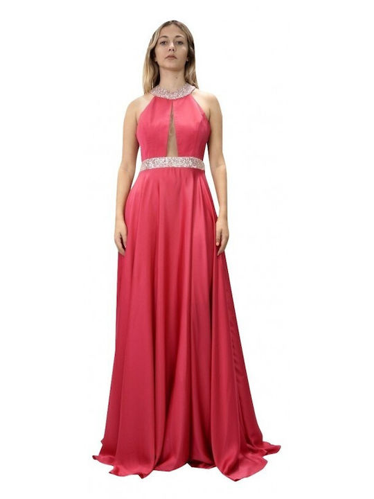 Dk Frangoulis Maxi Rochie pentru Nuntă / Botez Fuchsia