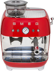 Smeg Ημιαυτόματη για Αλεσμένο Καφέ Κόκκινη EGF03RDEU Smeg Ημιαυτόματη για Αλεσμένο Καφέ Κόκκινη EGF03RDEU