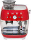 Smeg Automatic Espresso Machine 1650W Pressure 15bar Red EGF03RDEU