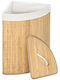 HomCom Laundry Basket Bamboo with Cap 38x38x57cm