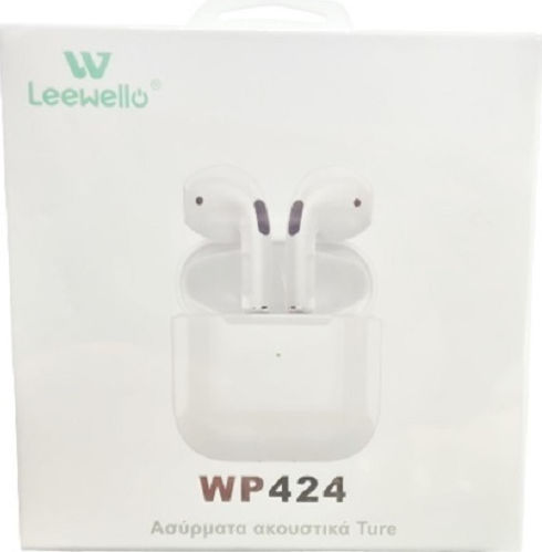 Leewello WP-424 In-ear Bluetooth Handsfree Căști cu Carcasă de Încărcare Alb
