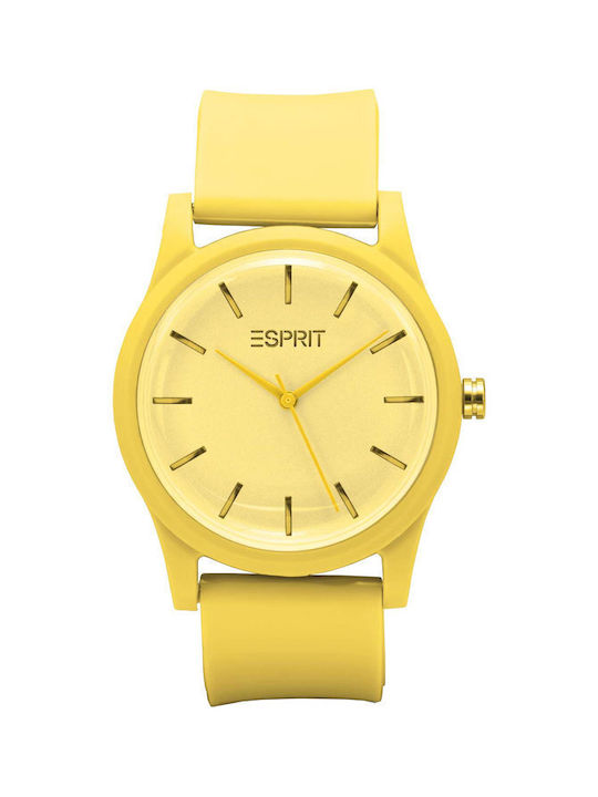 Esprit Joy Watch with Yellow Rubber Strap